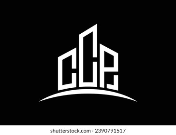 Letter CCP building vector monogram logo design template. Building Shape CCP logo.