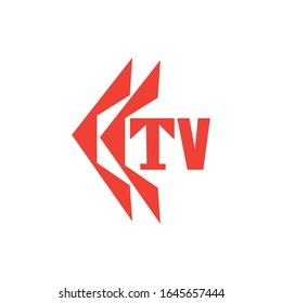 letra CCTV logotipo simple color vectorial