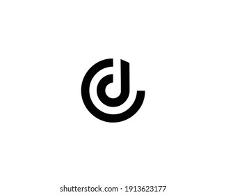 letter cd and dc logo design vector template