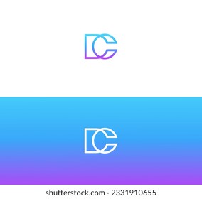 Letter CD DC Logo Design Vector Template.