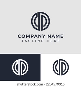 Letter CD or DC Monogram Circle Logo, suitable for any business with CD or DC initials.