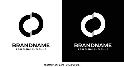 Letter CD or DC Monogram Logo, suitable for any business with CD or DC initials.