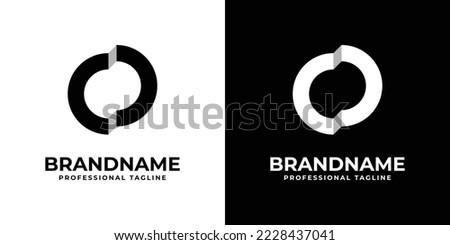 Letter CD or DC Monogram Logo, suitable for any business with CD or DC initials.