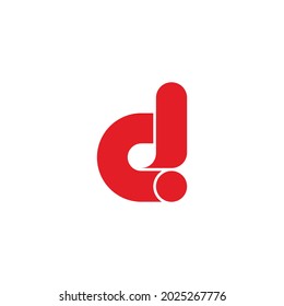Buchstabe cd Ausrufedesign einzigartig Logo Vektorgrafik
