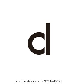 Letter cd geometric simple symbol logo vector