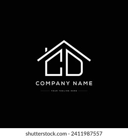 Letter CD Home Logo Design. Usable for Business Logo. Home Vector Logo