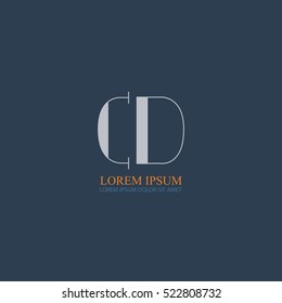 letter Cd linked logo design for company identity.