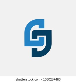 letter CD LJ CJ logo vector