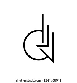 Letter CD logo design template with business card. Vector