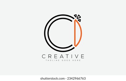 Letter CD logo design template vector illustration.