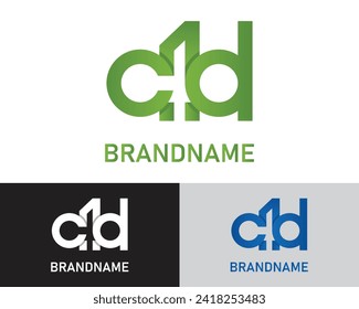 
Letter cd logo design template