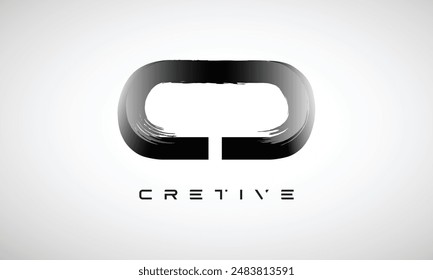 Letter CD logo logotype icon concept with brush style, and joining letter logo design vector	
