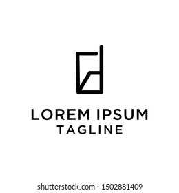 Letter CD Phone Logo design Template