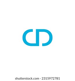 Letter CD Pill Logo Design Vector