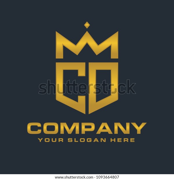 Letter Cd Royal Crown Luxury Logo Stock Vector (Royalty Free) 1093664807