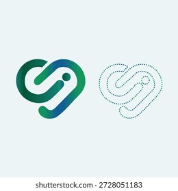 Letter CD Vektor Linie Logo Design. Symbol des kreativen Minimalismus-Logos.