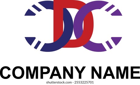 letter CDC logo. slice logo design concept template Vector 