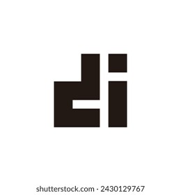 letter cdi simple geometric line logo vector 