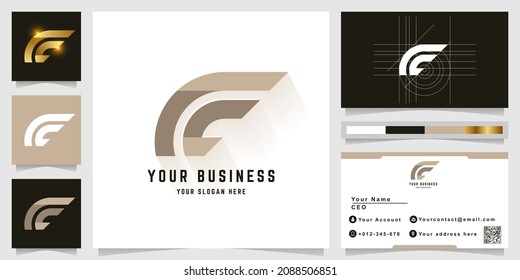 Letter CE or CC monogram logo with business card design