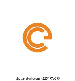 geometrisches Logo der Buchstabenreihe CE, Vektorgrafik