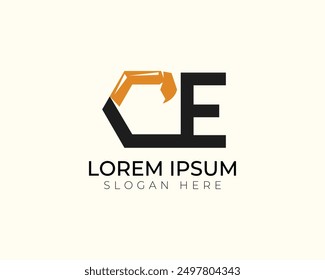 Plantilla de Vector de diseño de logotipo de construcción CE