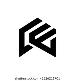 Letra Ce tipografia criativa ideia do logotipo moderno