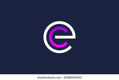 letter ce or ec circle logo icon design vector design template inspiration