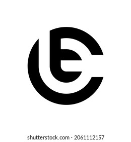 Letter CE EC LE logo template