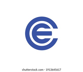 letter ce and ec logo design vector template