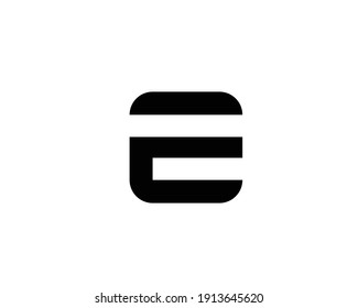 letter ce and ec logo design vector template