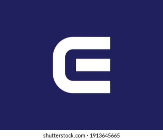 plantilla vectorial de diseño de logotipo ce y ec de letra