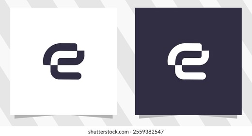letter ce ec logo design vector