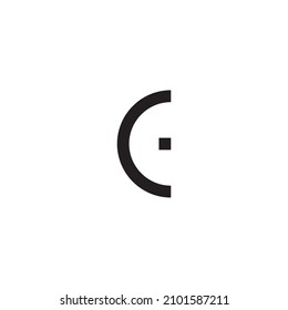 
letra CE símbolo CE punto CE simple logo vector