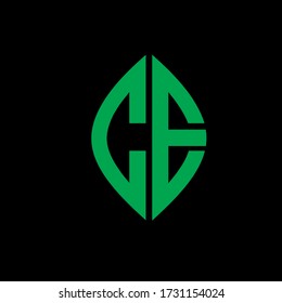 Letter CE Leaf Logo Design Template Element industrial and green business
