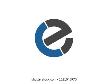Letter CE logo design vector