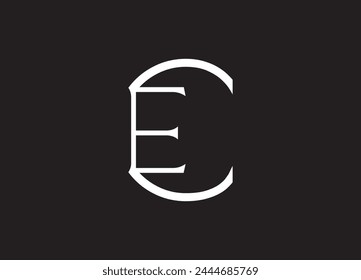 Diseño de la Plantilla del Vector del logotipo de la letra CE para la marca.