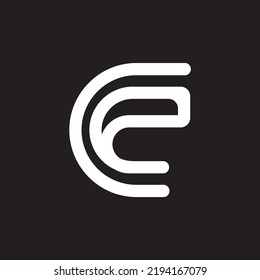Ce c e diseño del logotipo de letra icono creativo imagen vectorial moderna