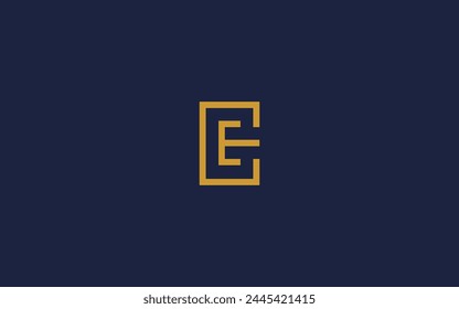 letter ce with square logo icon design vector design template inspiration