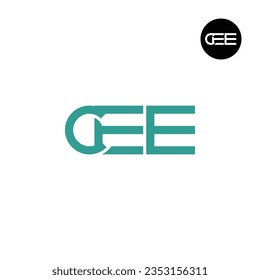 Diseño de logotipo de monograma CEE de carta