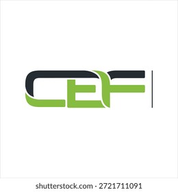 letter cef concept logo design vector template