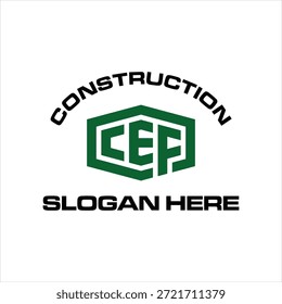 letter CEF concept logo design vector template