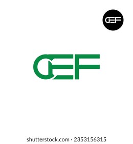 Letter CEF Monogram Logo Design