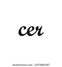 Letter cer connect geometric symbol simple logo vector