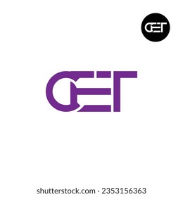 Letter CET Monogram Logo Design