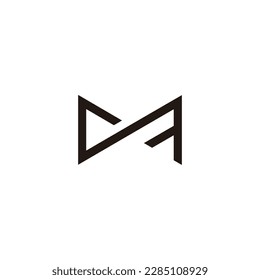vector de logotipo de línea geométrica abstracta cf de letra 