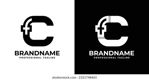 Letter CF or FC Monogram Logo, suitable for any business with CF or FC initials