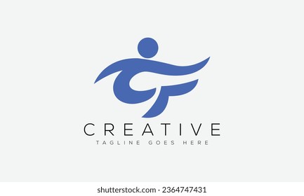 Letter CF logo design template vector illustration