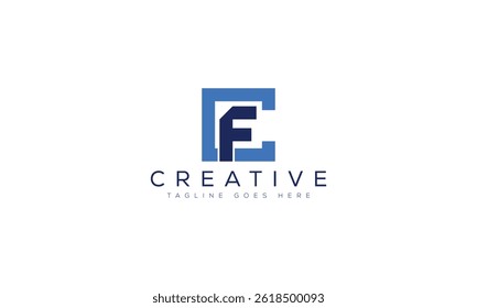 Buchstabe CF-Logo, Entwurfsvorlage, Vektorgrafik