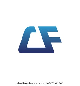 vectorial del logotipo cf carta, diseño, elemento, plantilla