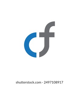 letter CF logo vector template for business, fc initial logo